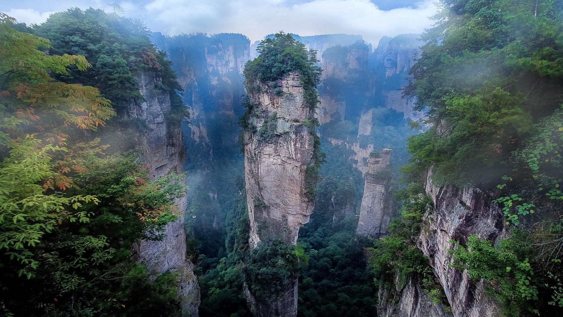 nature, Landscape, Mist, National Park, Mountain, Cliff, Avatar, Morning, China Wallpaper