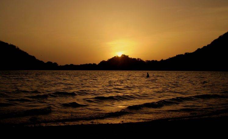photography, Sunset, Landscape, Water, Sea, Trees, Sri Lanka HD Wallpaper Desktop Background