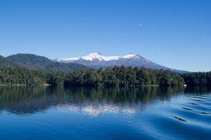nature, Lake, Mountain, Landscape, Blue, Snowy Peak, Forest, Reflection, Chile