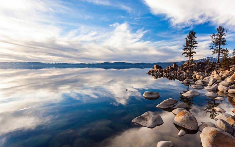 landscape, Lake, Clouds, Nature, Reflection HD Wallpaper Desktop Background