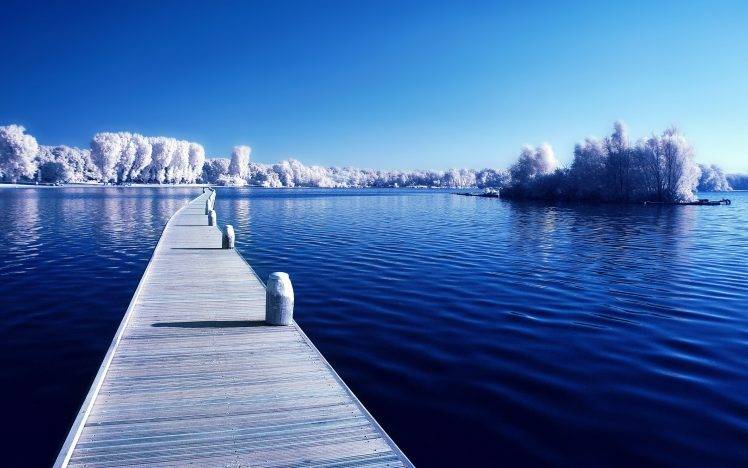 water, Landscape, Winter, Snow, Seasons HD Wallpaper Desktop Background