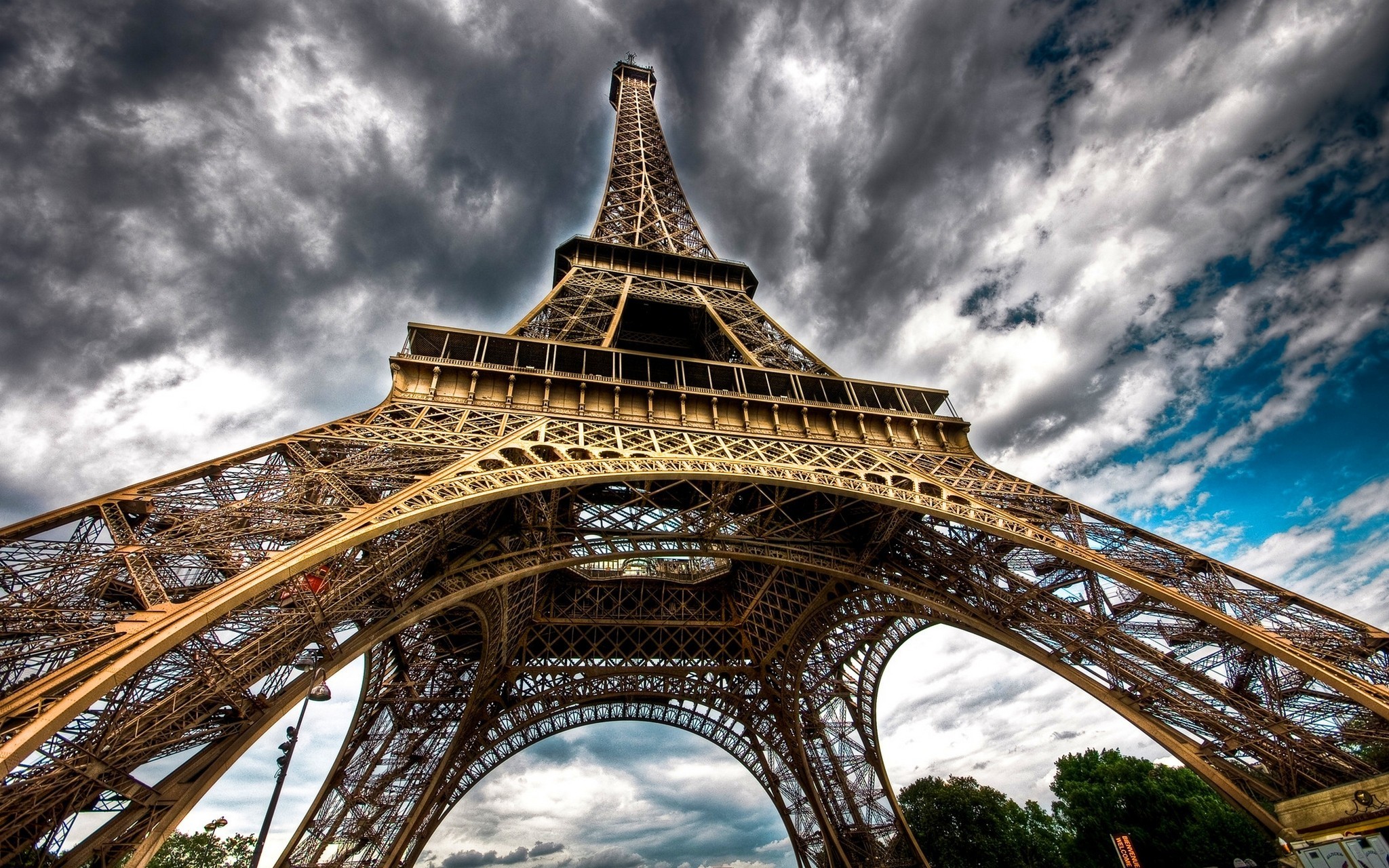 nature, Landscape, Clouds, Eiffel Tower, Paris, France, Architecture, Steel, Disneyland Wallpaper