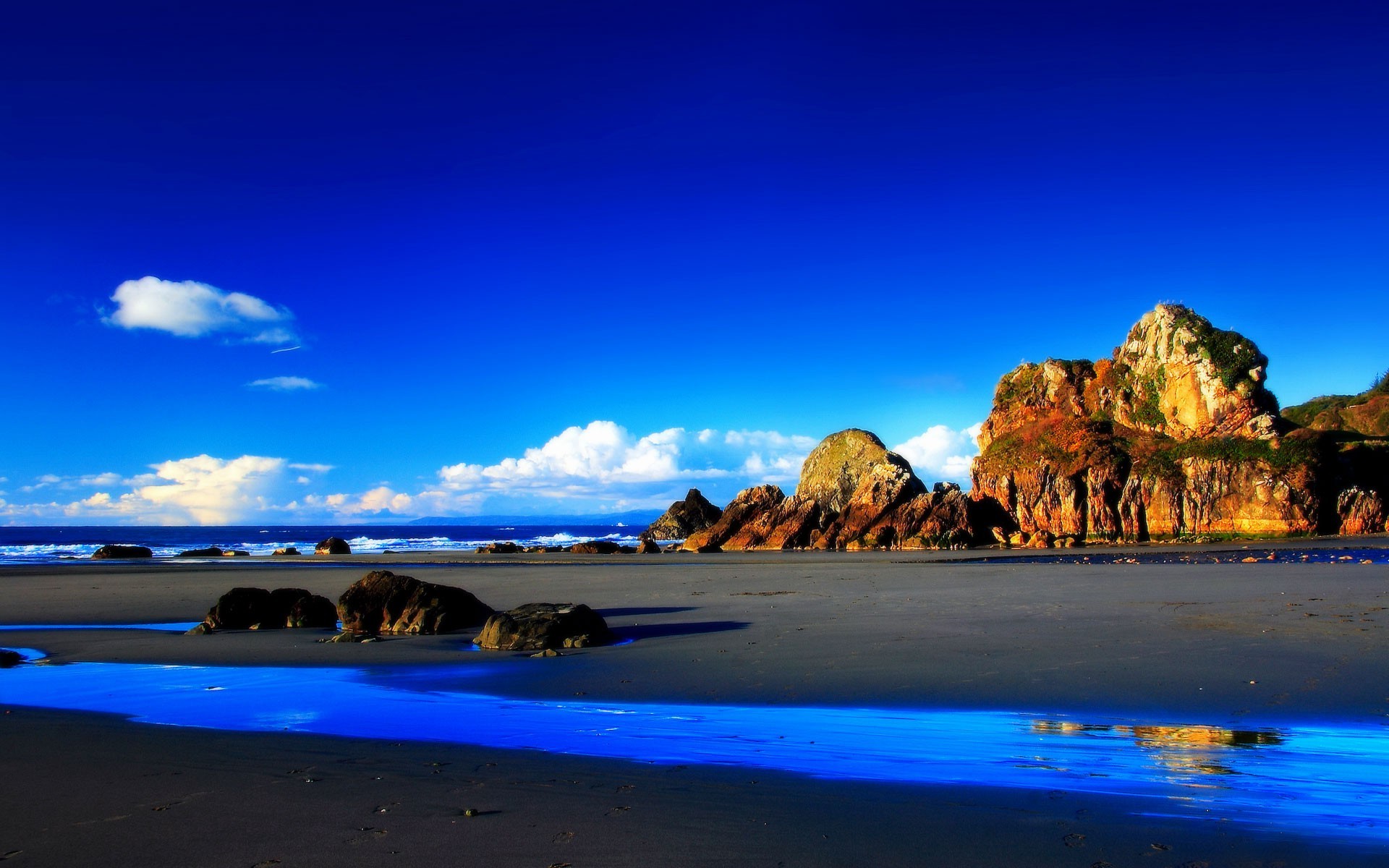 nature, Sky, Sand, Blue, Clouds Wallpaper