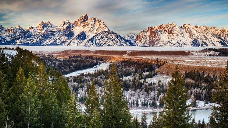nature, Landscape, Snow, Trees, Mountain HD Wallpaper Desktop Background