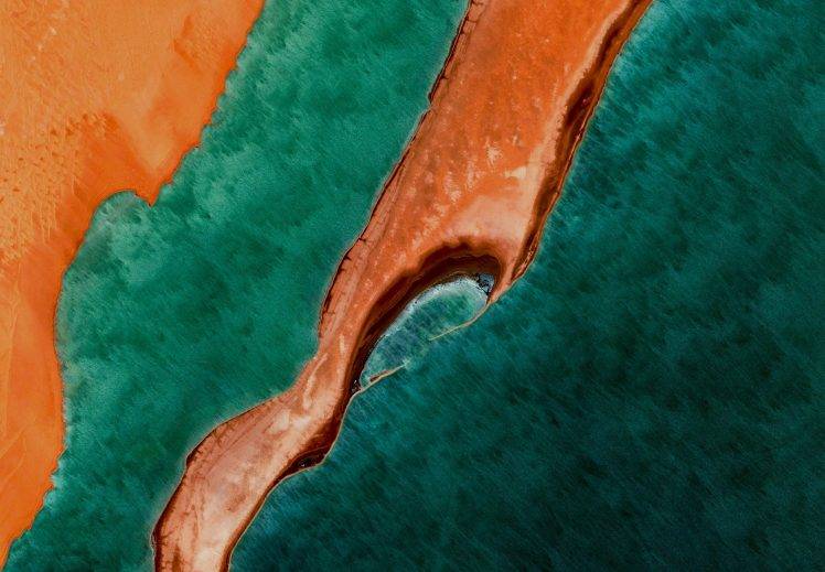 aerial View, Landscape, Surreal, Sea, Coast, Peninsula HD Wallpaper Desktop Background