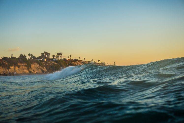 sea, Waves, Nature, Beach, Forest, California, Mountain HD Wallpaper Desktop Background