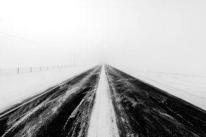 road, Winter, Landscape, Snow