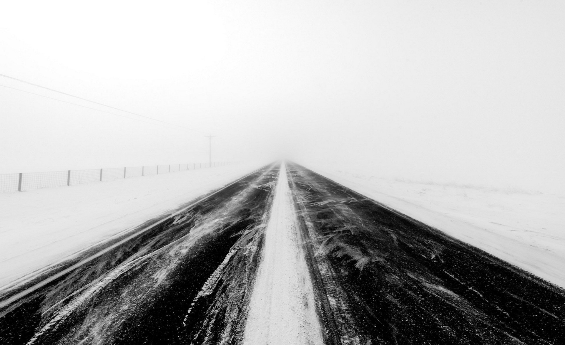 road, Winter, Landscape, Snow Wallpaper