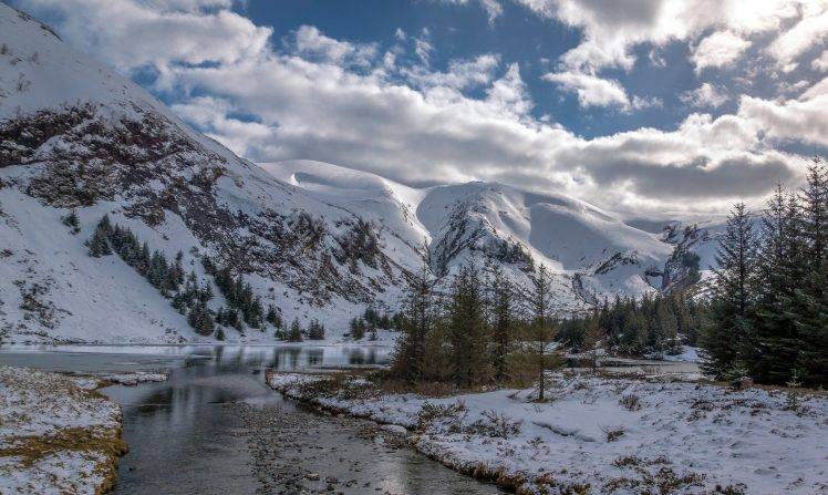 mountain, Nature, Winter, Landscape HD Wallpaper Desktop Background