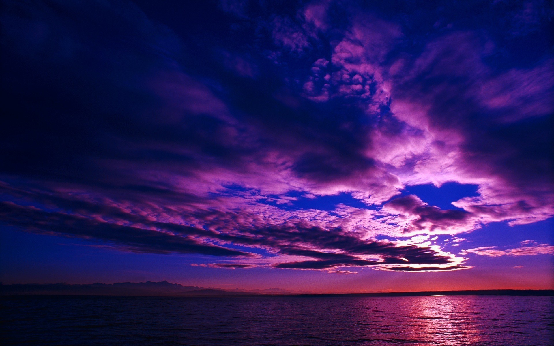 nature, Landscape, Water, Clouds, Sea, Sunset, Horizon, Reflection Wallpaper
