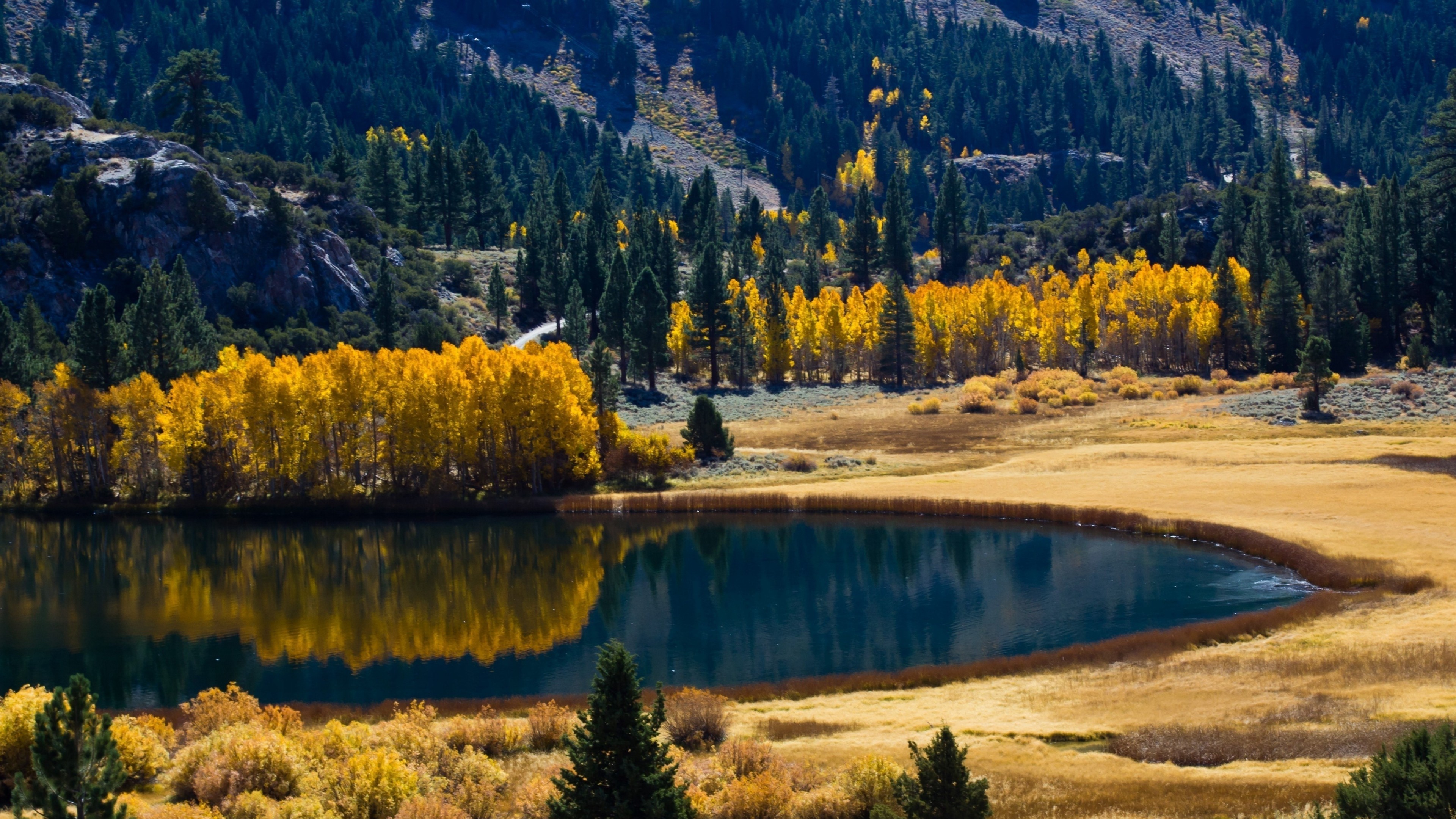 nature, Lake, Reflection, Trees, Colorful, Landscape Wallpaper