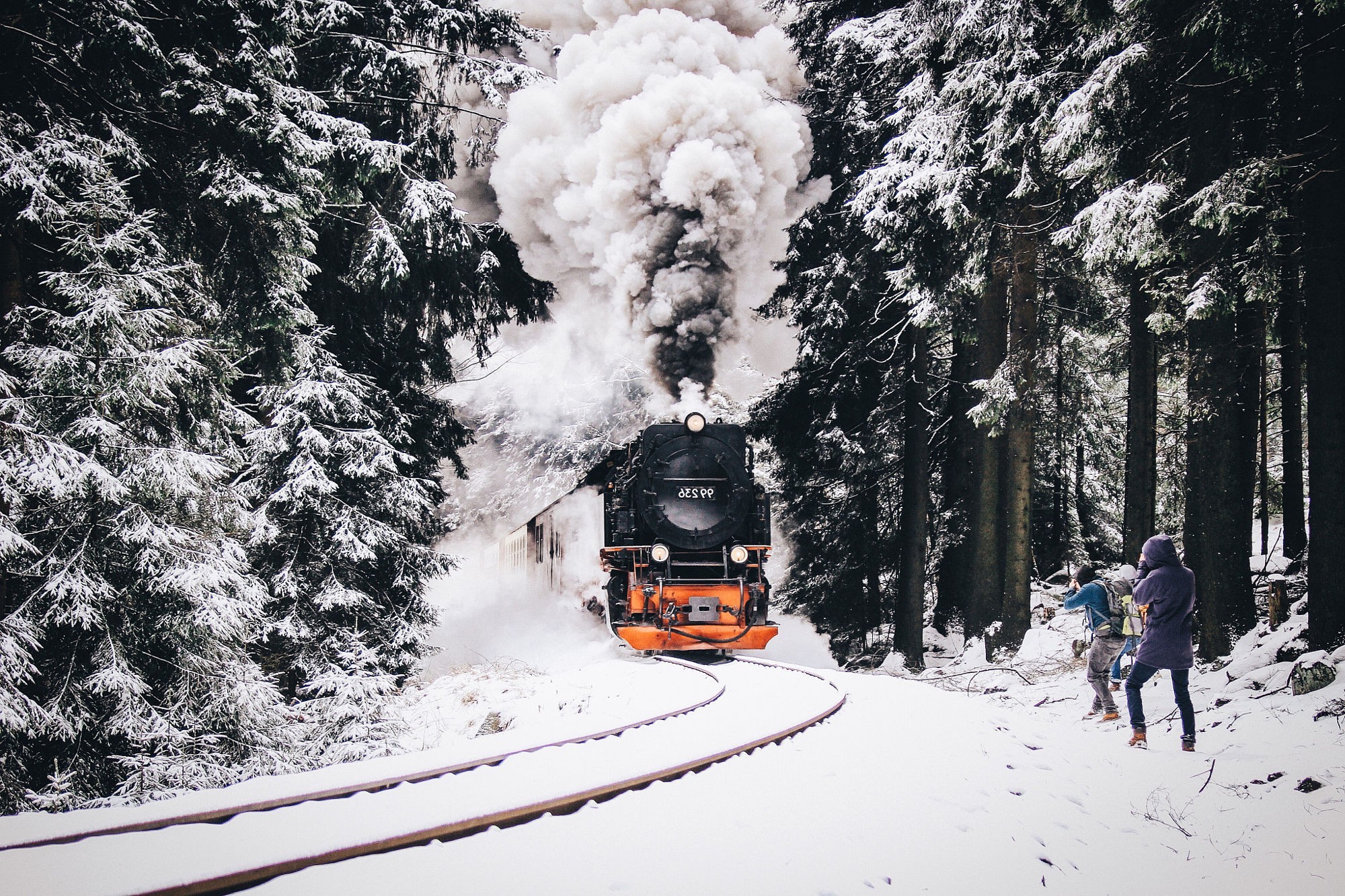 nature, Train, Railway, Snow, Vehicle, Winter Wallpapers HD / Desktop