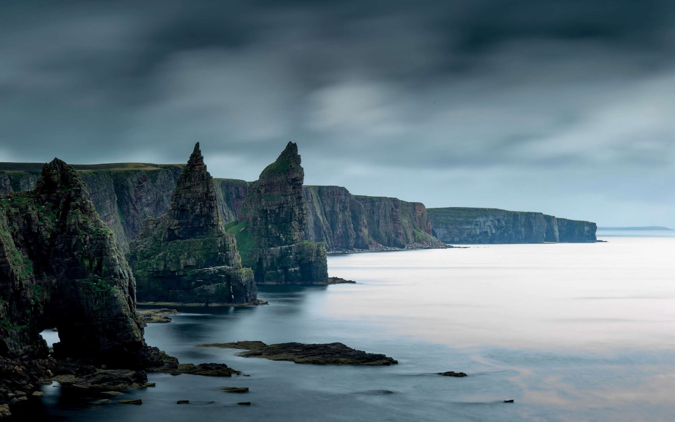 coast, Rock, Nature, Sea, Scotland, Cliff Wallpaper