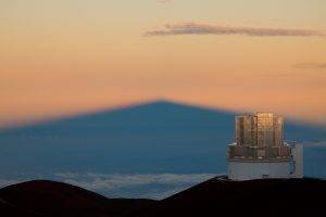 architecture, Building, Telescope, Hawaii, USA, Observatory, Hills, Clouds, Sunset, Depth Of Field, Landscape, Nature, Subaru