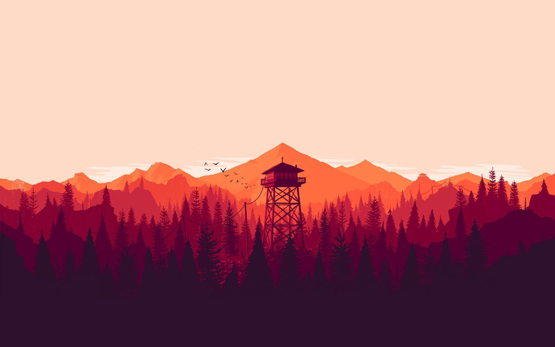 landscape, Mountains, Firewatch Wallpaper