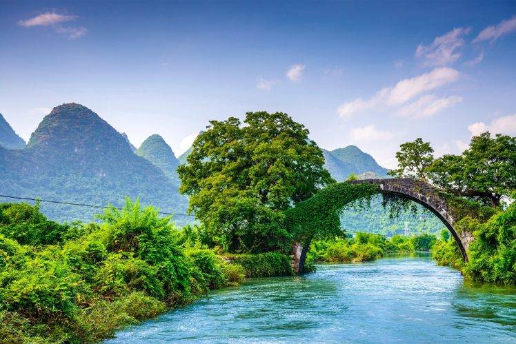 yulong Bridge, Bridge, Nature, Landscape HD Wallpaper Desktop Background