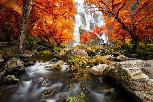 landscape, River, Waterfall, Nature