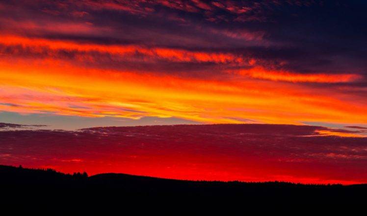landscape, Sunset, Clouds, Silhouette HD Wallpaper Desktop Background