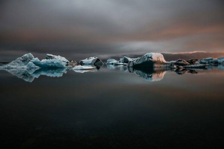 landscape, Ice, Reflection, Water, Iceland HD Wallpaper Desktop Background