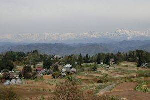 village, Rural, Mountains, Spring, Peaceful, Japan, Nagano Prefecture, Landscape, Nature, Terraced Field, Horizon