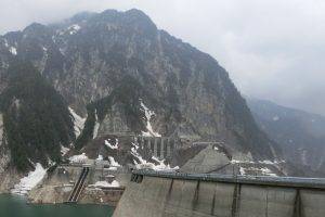 Japan, Kurobe Dam, Spring, Mountains, Dam, Concrete, Huge, Forest, Snow, Landscape, Infrastructure, Nagano Prefecture