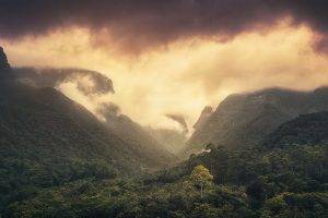 nature, Landscape, Mountains, Rainforest, Canyon, Sunset, Clouds, Sunlight, Trees, Brazil