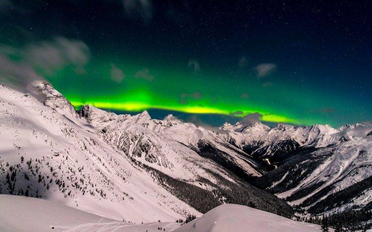 British Columbia, Nature, Mountains, Aurorae HD Wallpaper Desktop Background