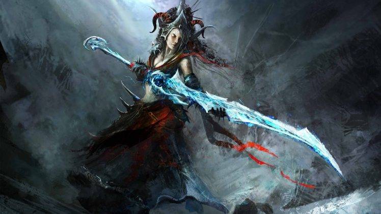 sword, Fantasy Art, Women HD Wallpaper Desktop Background