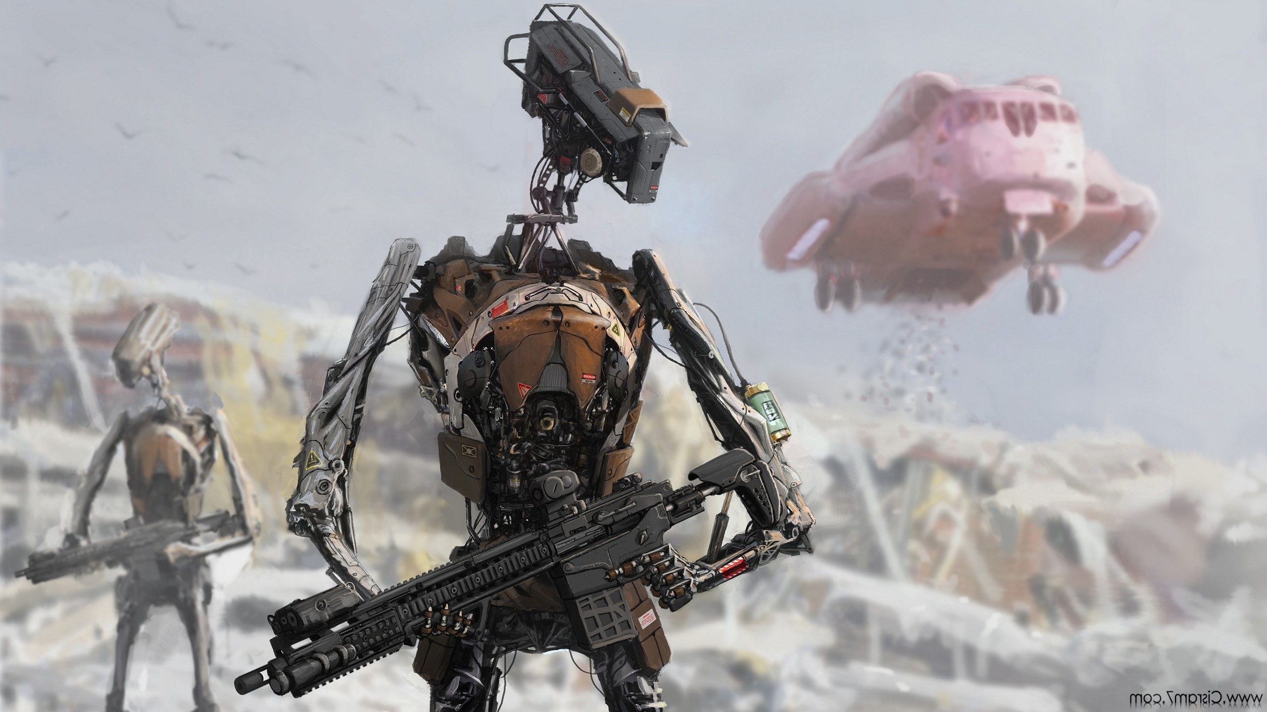 robot, Fantasy Art Wallpaper