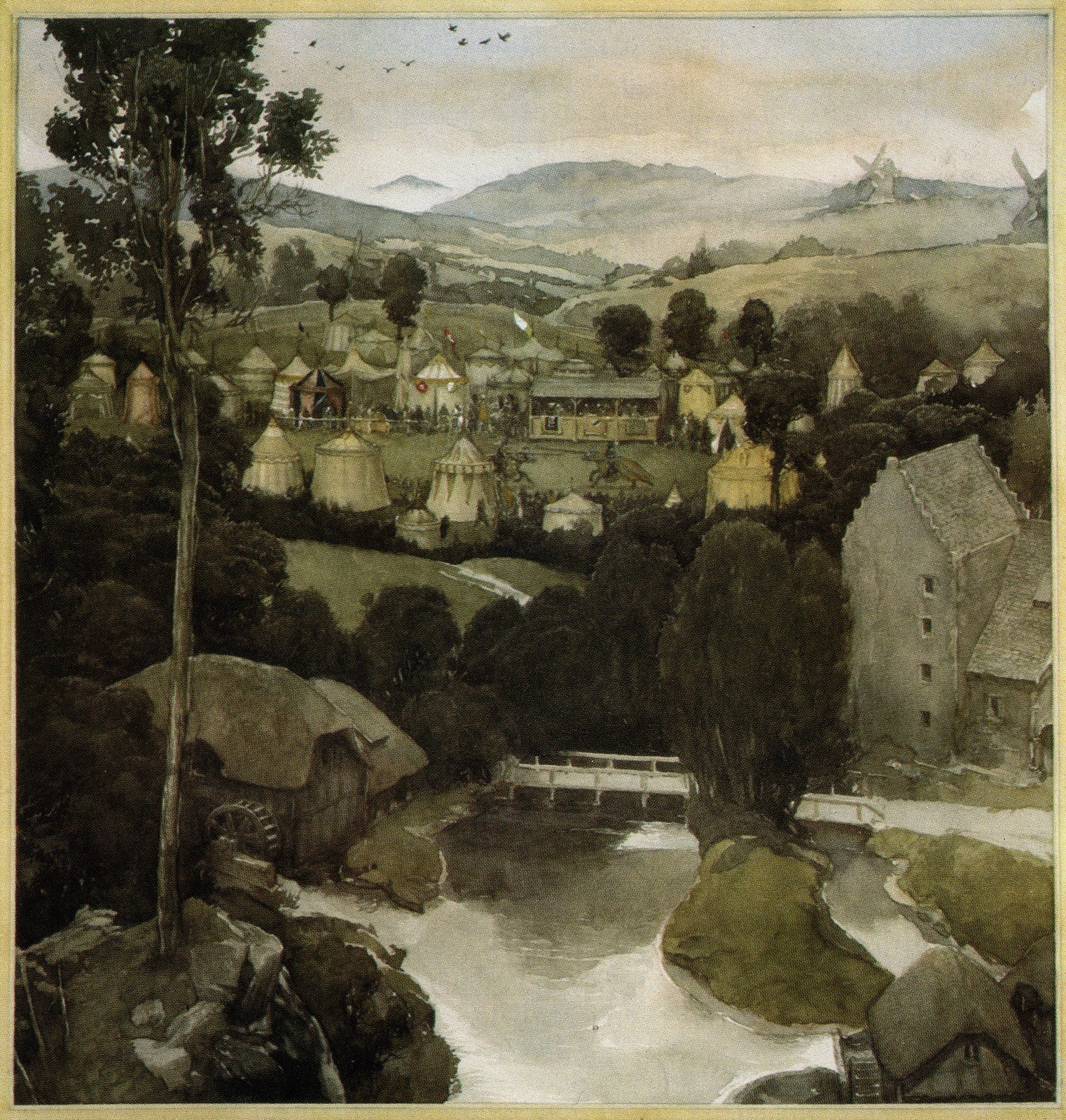 Alan Lee, Tents, Fantasy Art, The Mabinogion Wallpaper