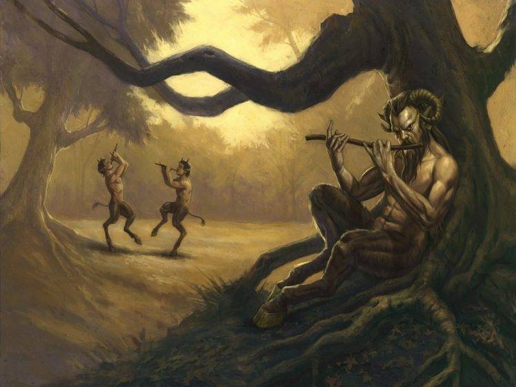 mythology, Satyr, Fantasy Art HD Wallpaper Desktop Background