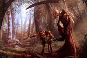 Reapers, Reaper, Death, Forest, Fantasy Art, Skull, Skeleton, Dead