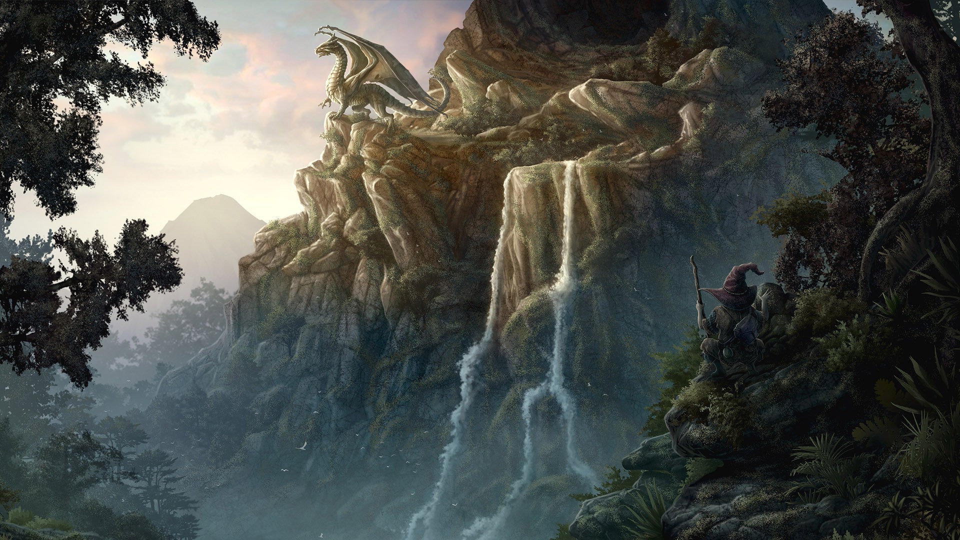 fantasy art dragon landscape