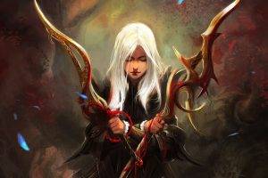 women, Warrior, Fantasy Art, Fantasy Weapons, Blonde, White Hair