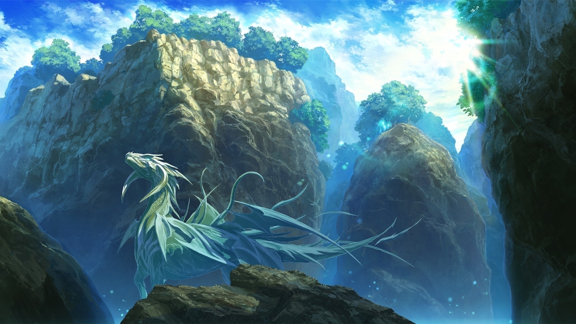 fantasy Art, Dragon, Mountain Wallpaper