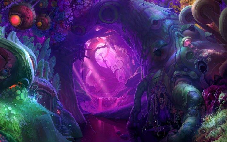 fantasy Art, Forest, Colorful, Mystery HD Wallpaper Desktop Background