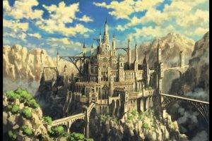 castle, Fantasy Art, Bridge