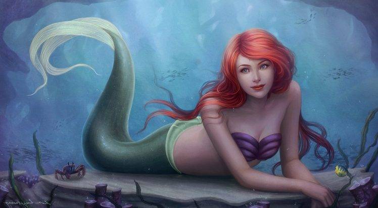 fantasy Art, Soft Shading, The Little Mermaid HD Wallpaper Desktop Background