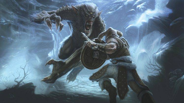 fantasy Art, Trolls, The Elder Scrolls V: Skyrim HD Wallpaper Desktop Background