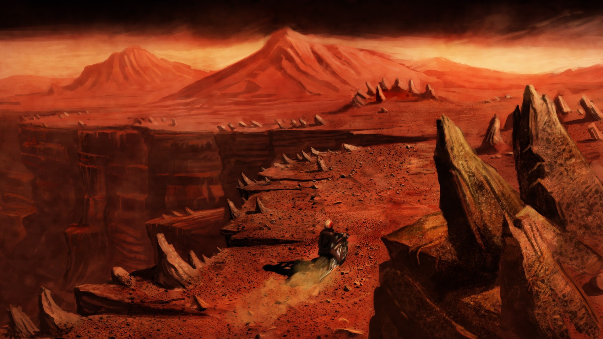 Mars, Fantasy Art Wallpaper