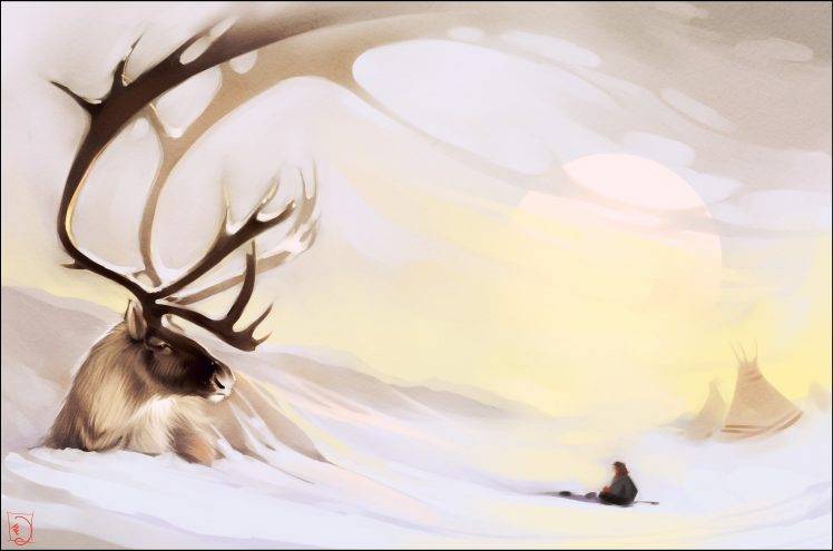 fantasy Art, Elk HD Wallpaper Desktop Background