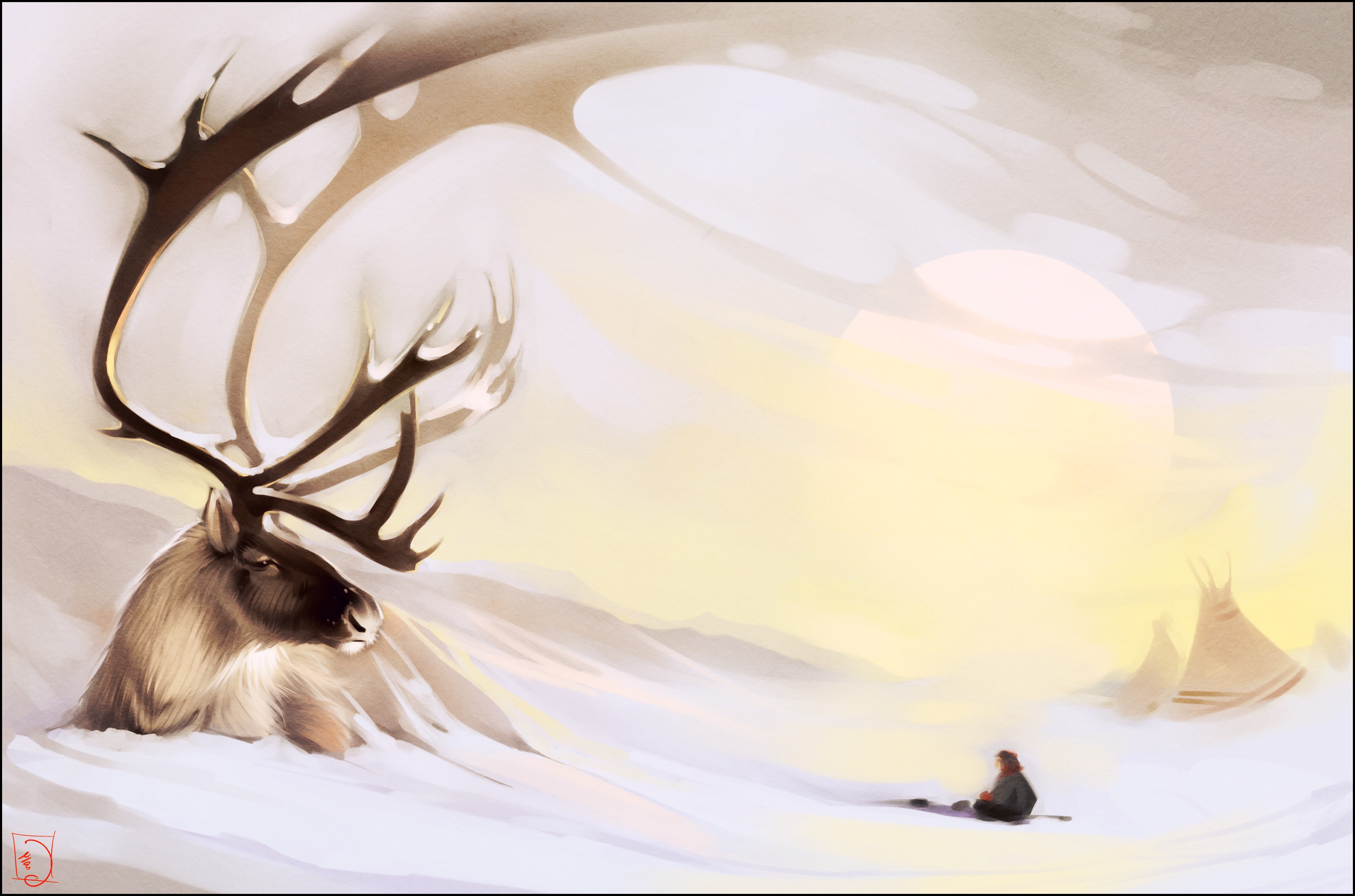 fantasy Art, Elk Wallpaper