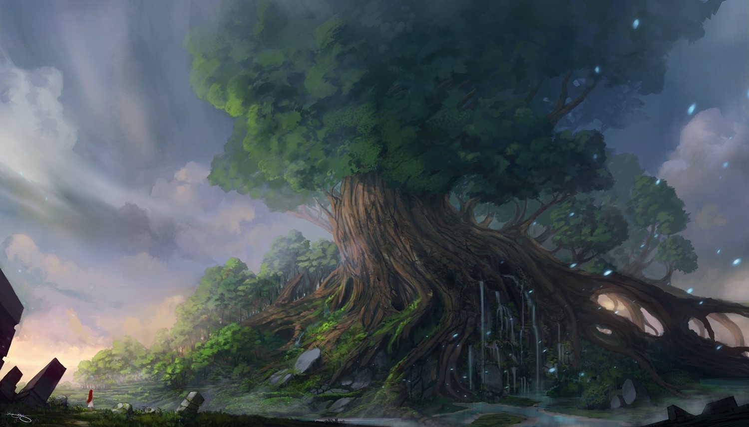 fantasy Art, Trees Wallpaper