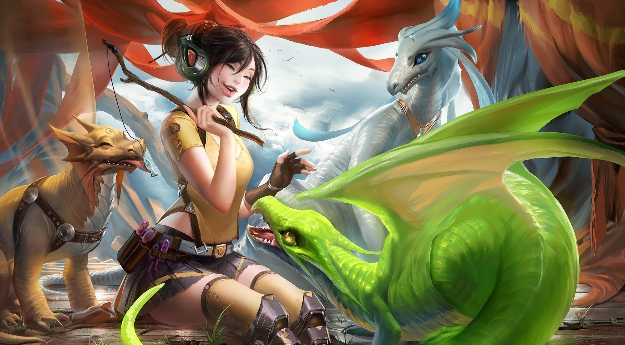 фэнтези дракон девушка fantasy dragon girl загрузить
