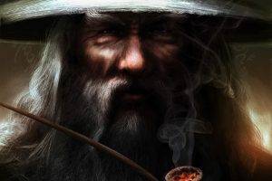 fantasy Art, Gandalf, Pipes, Wizard, The Lord Of The Rings, Beards