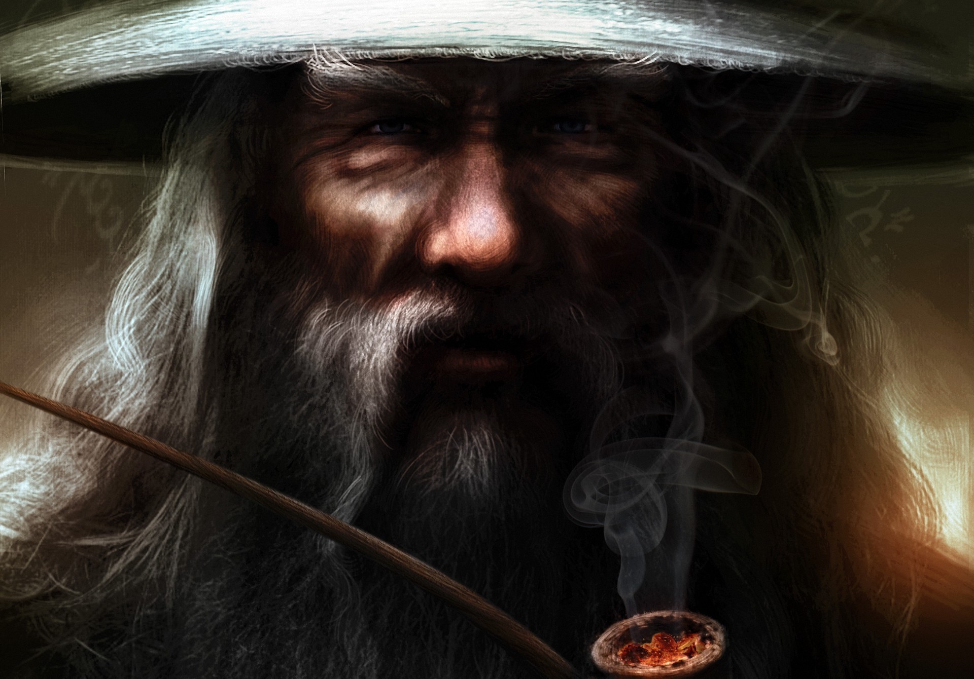 fantasy Art, Gandalf, Pipes, Wizard, The Lord Of The Rings, Beards Wallpaper