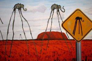 fantasy Art, Surreal, Clouds, Elephants, Signs, Hill, Nature, Artwork, Painting, Salvador Dalí