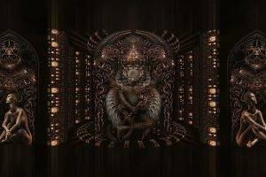Meshuggah, Koloss, Fantasy Art, Fractal, Dark, Digital Art, Artwork