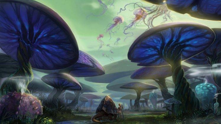 fantasy Art, Magic Mushrooms HD Wallpaper Desktop Background