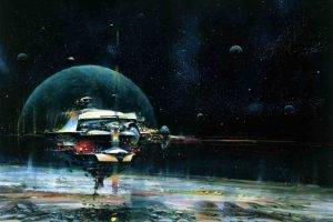 John Berkey, Science Fiction, Spaceship, Planet, Fantasy Art